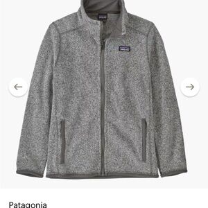 Patagonia Better Sweater Jacket - Boys'  Gray Zip-Up Fleece Large never worn
